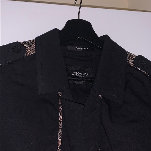 Jason Wu for Target black trench coat w/pink lace - Picture 8 of 8